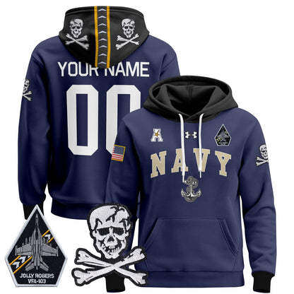 Navy Midshipmen 2024 Custom Pullover Hoodie V4