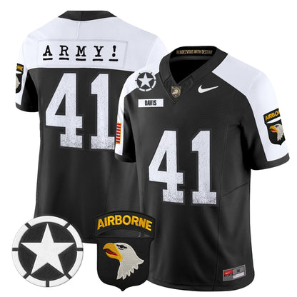 Army Black Knights 101st Airborne Division Patch 2024 Vapor Limited Jersey - All Stitched