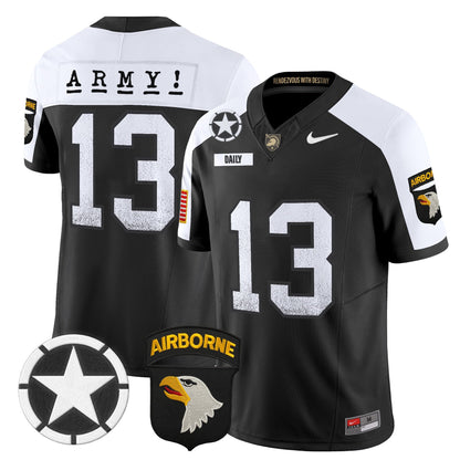 Army Black Knights 101st Airborne Division Patch 2024 Vapor Limited Jersey - All Stitched