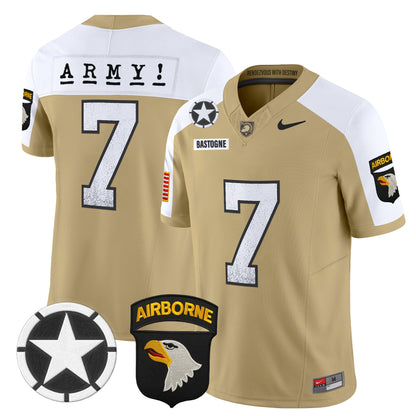 Men's Army Black Knights 2025 Screaming Eagles Vapor Limited Jersey - All Stitched
