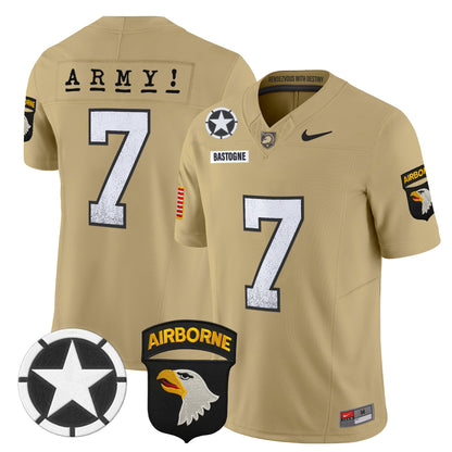 Army Black Knights 101st Airborne Division Patch 2024 Vapor Limited Jersey - All Stitched
