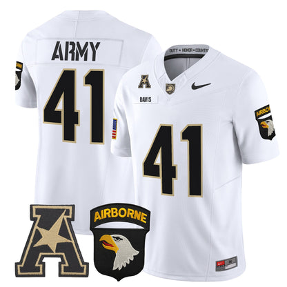 Army Black Knights 101st Airborne Division Patch 2024 Vapor Limited Jersey V2 - All Stitched