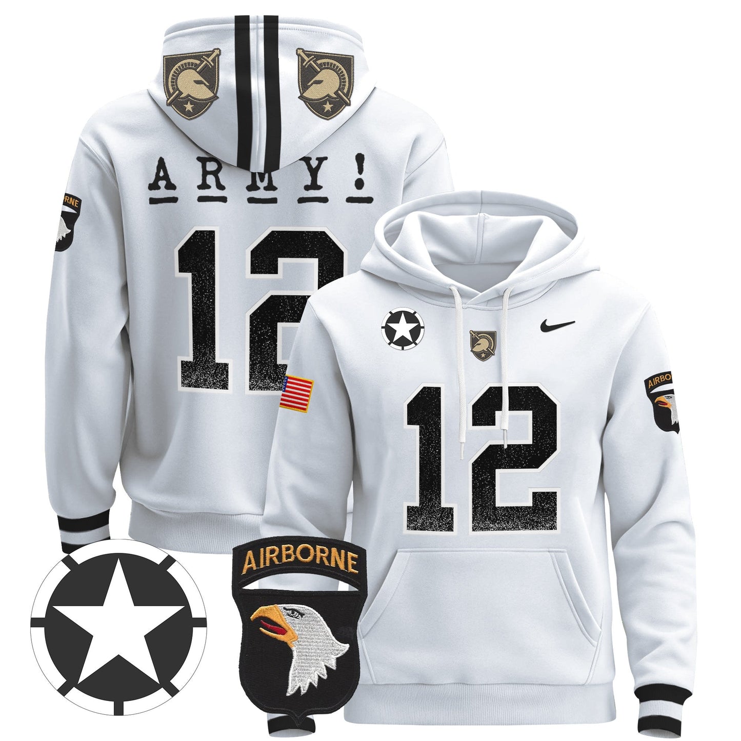 Army Black Knights 2024 Pullover Hoodie V2