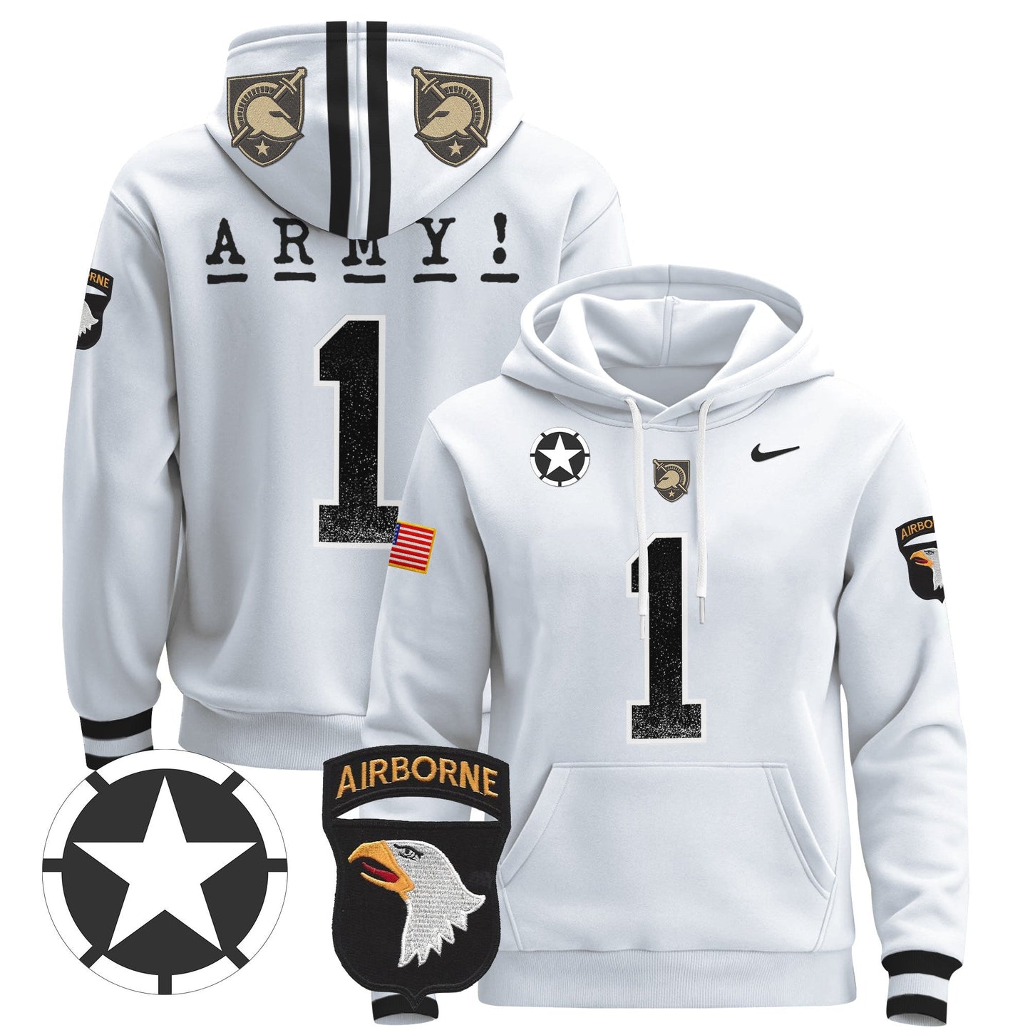 Army Black Knights 2024 Pullover Hoodie V2