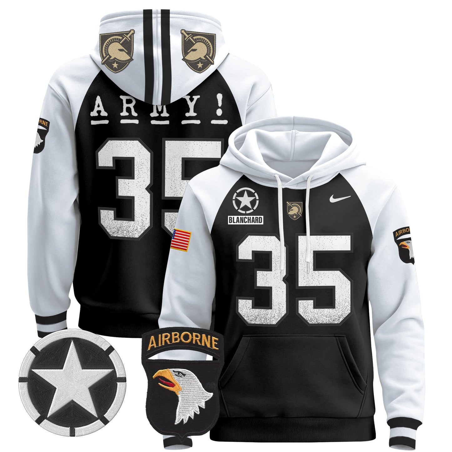 Army Black Knights 2024 Pullover Hoodie V2