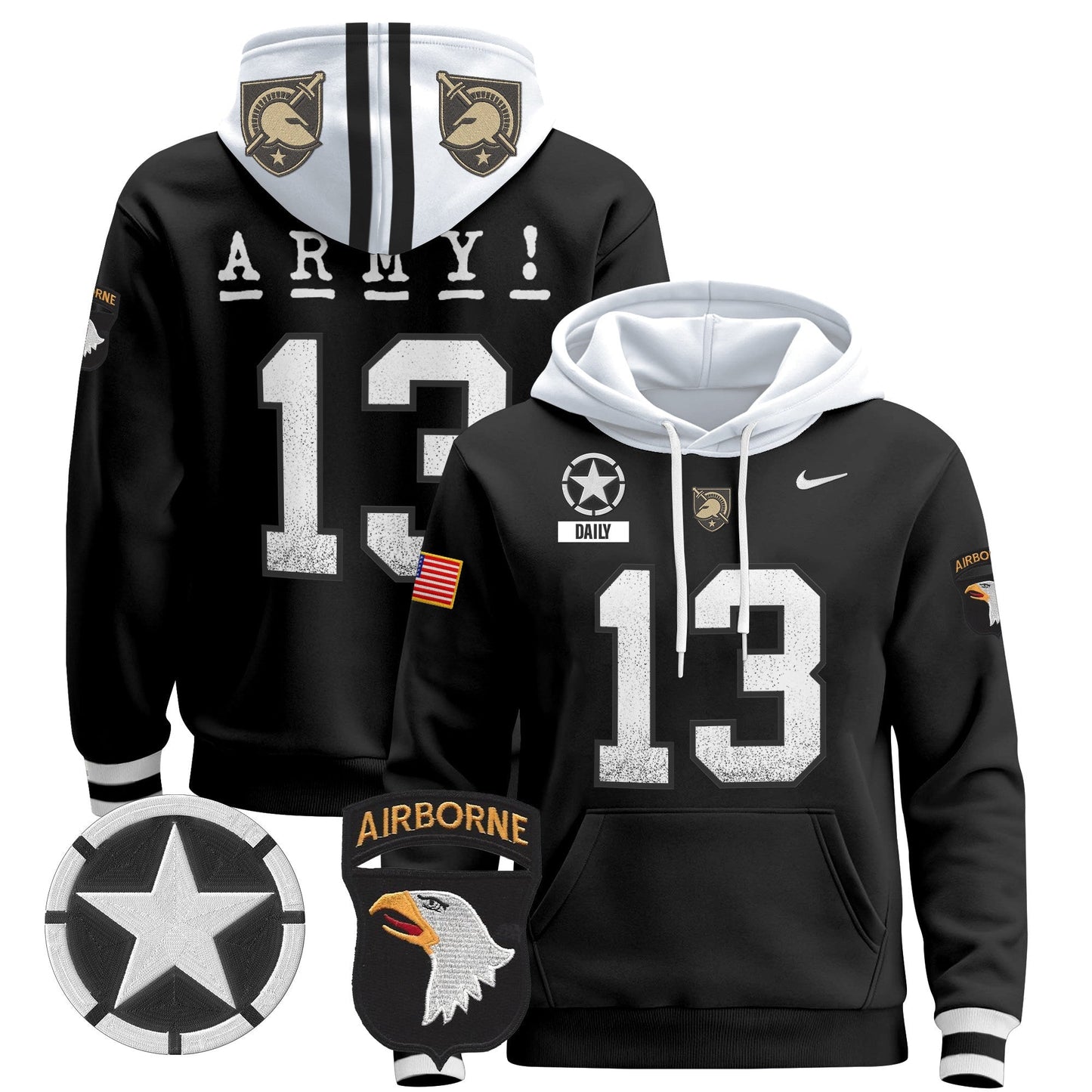 Army Black Knights 2024 Pullover Hoodie V2