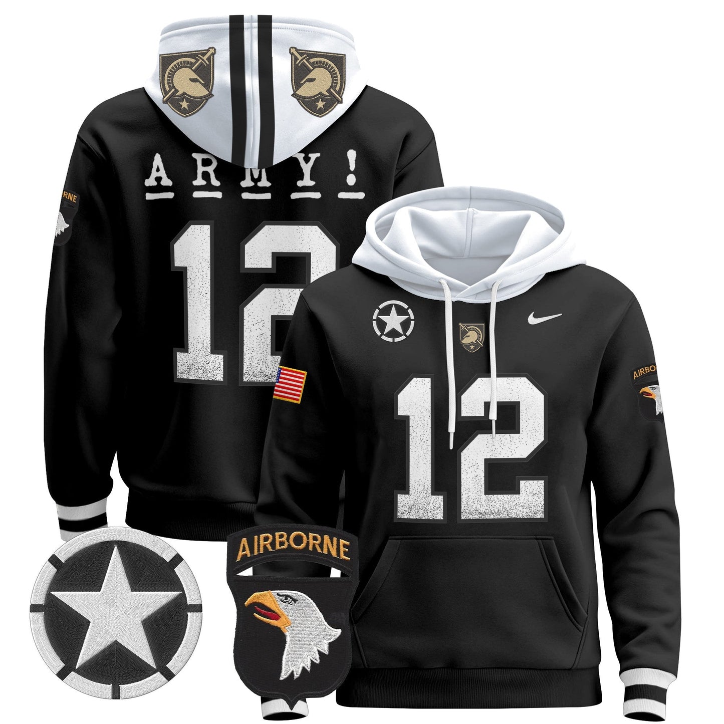 Army Black Knights 2024 Pullover Hoodie V2