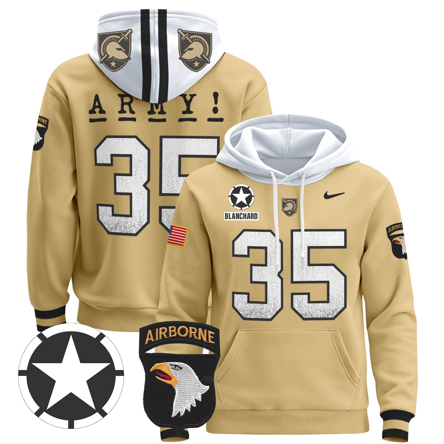 Army Black Knights 2024 Pullover Hoodie V2