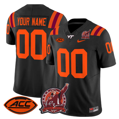 Virginia Tech Hokies Coach Frank Beamer Patch 2024 Vapor Limited Custom Jersey - All Stitched