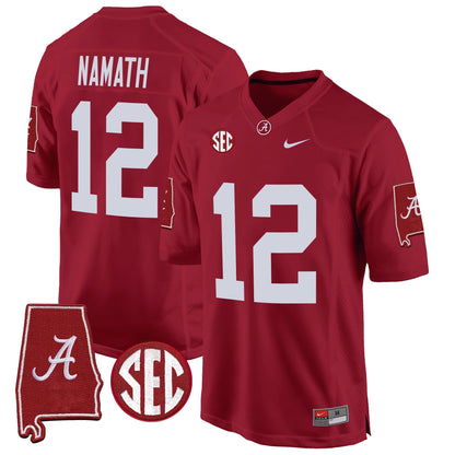 Alabama Crimson Tide 2024 Alabama Map Patch Game Jersey - All Stitched