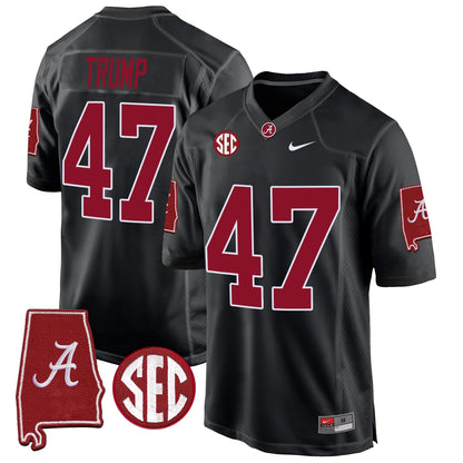 Alabama Crimson Tide 2024 Alabama Map Patch Game Jersey - All Stitched