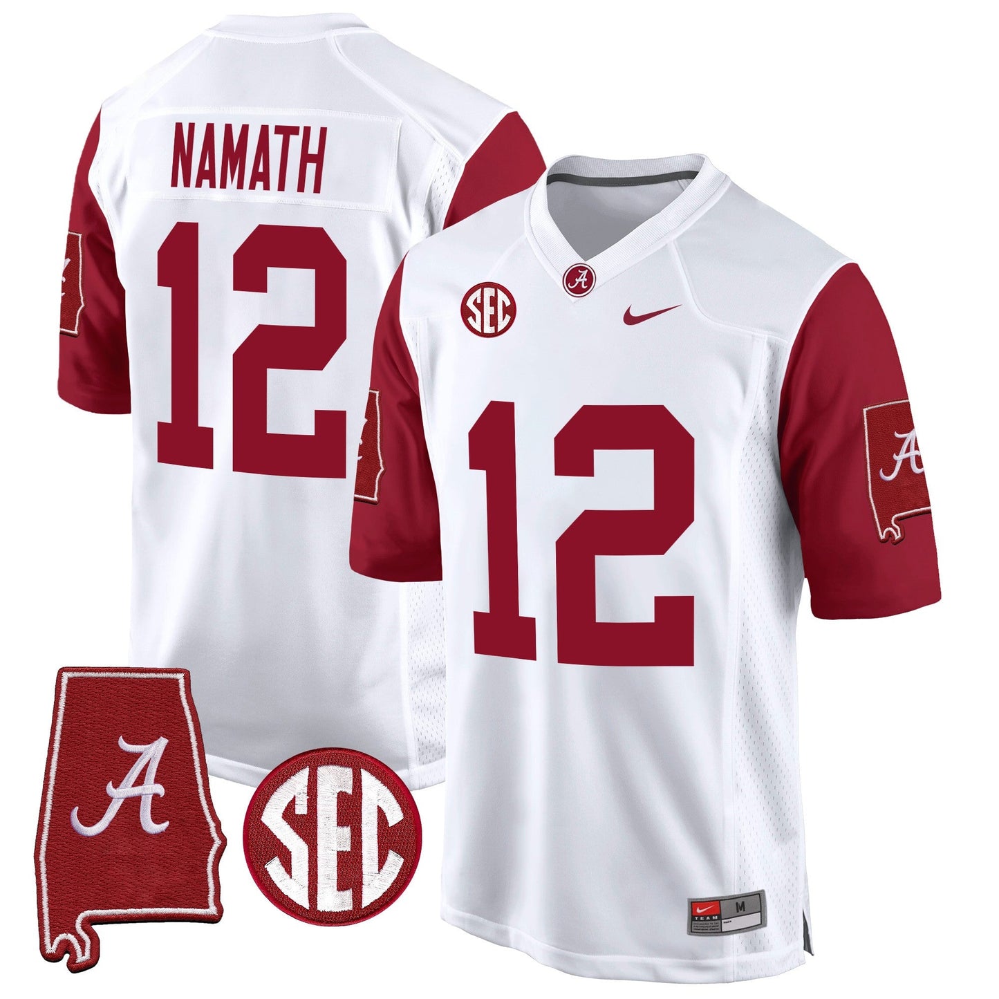 Alabama Crimson Tide 2024 Alabama Map Patch Game Jersey - All Stitched