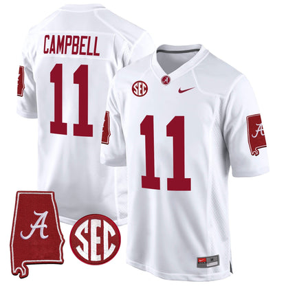 Alabama Crimson Tide 2024 Alabama Map Patch Game Jersey - All Stitched