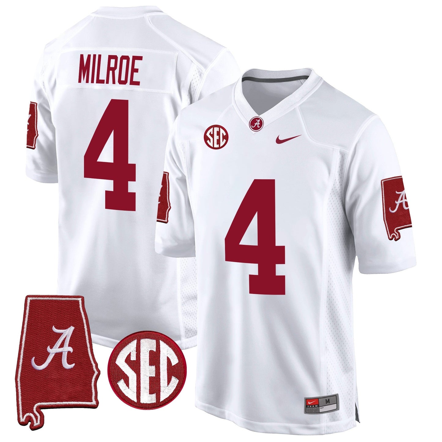 Alabama Crimson Tide 2024 Alabama Map Patch Game Jersey - All Stitched