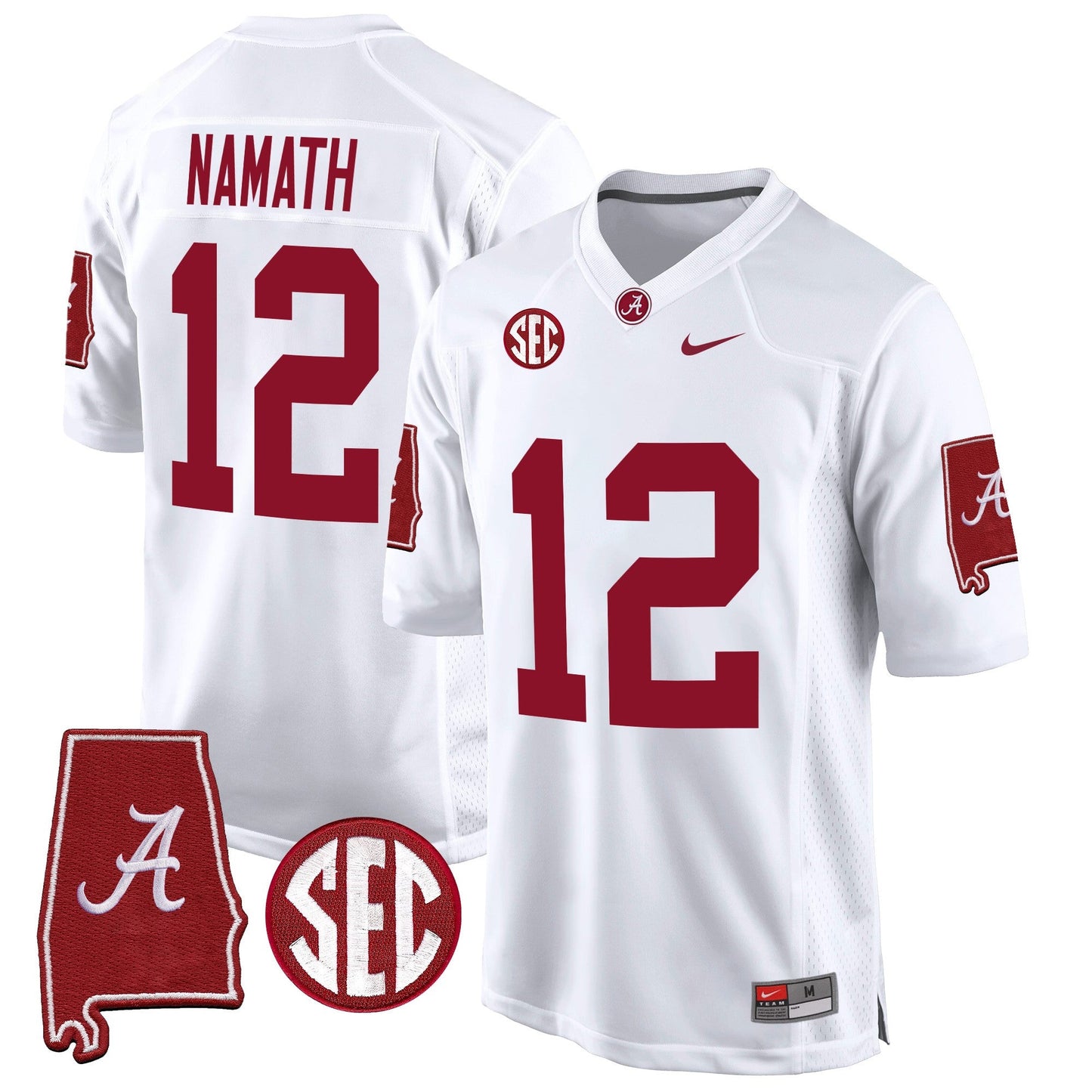 Alabama Crimson Tide 2024 Alabama Map Patch Game Jersey - All Stitched