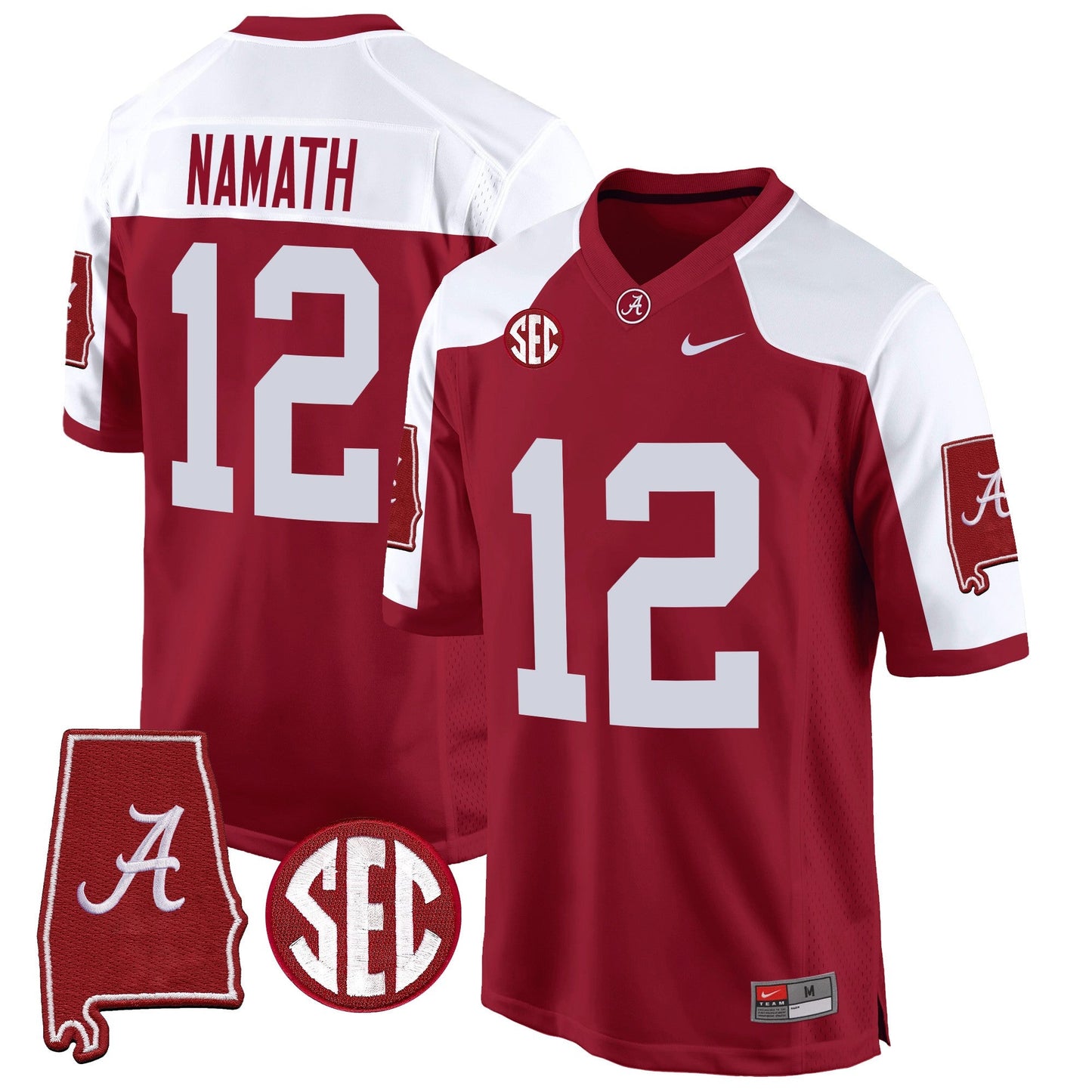 Alabama Crimson Tide 2024 Alabama Map Patch Game Jersey - All Stitched