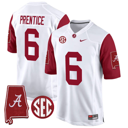 Alabama Crimson Tide 2024 Alabama Map Patch Game Jersey - All Stitched