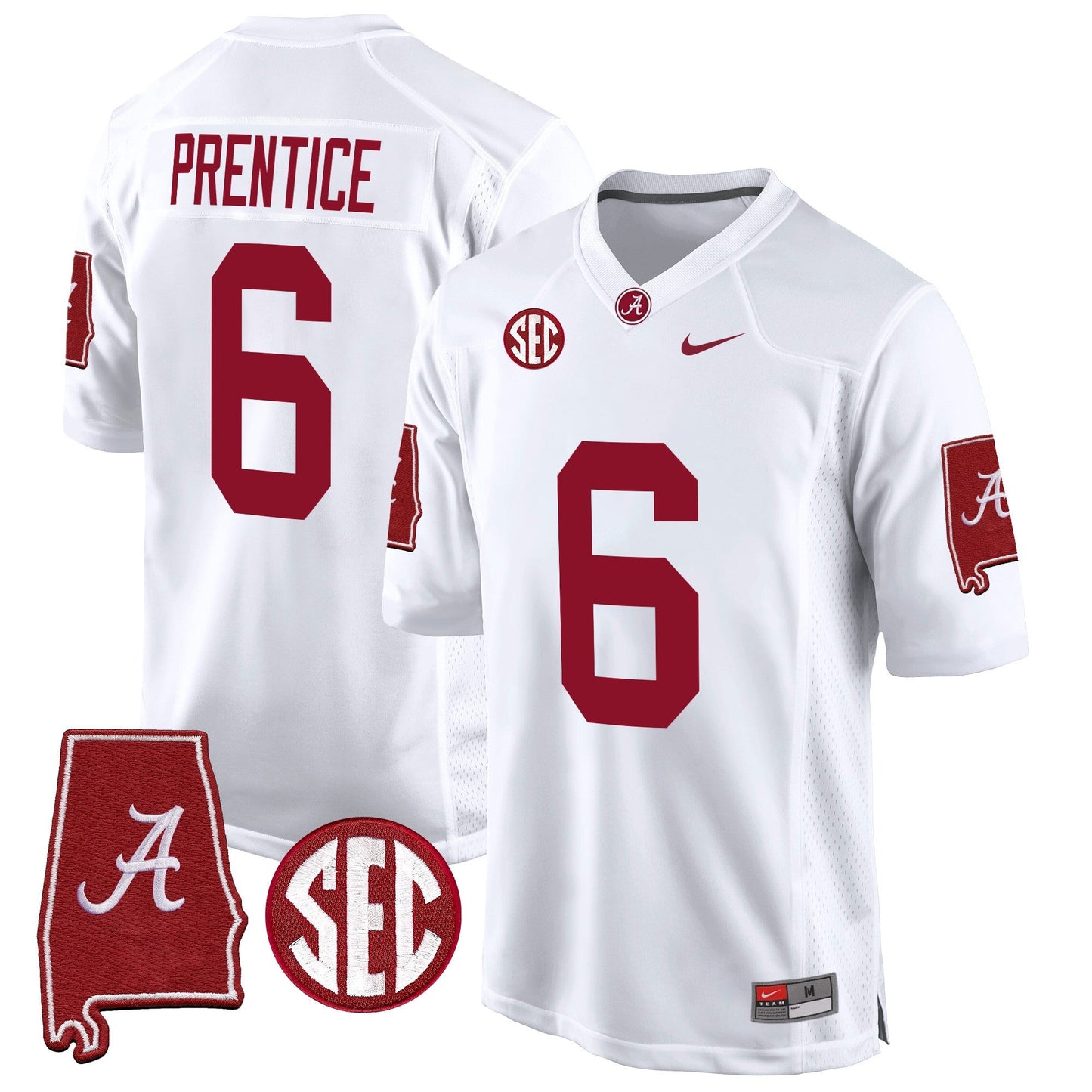 Alabama Crimson Tide 2024 Alabama Map Patch Game Jersey - All Stitched