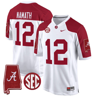 Alabama Crimson Tide 2024 Alabama Map Patch Game Jersey - All Stitched