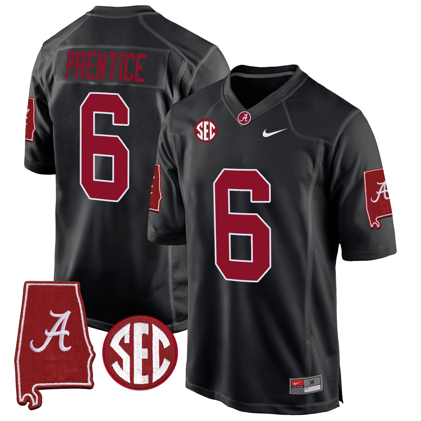 Alabama Crimson Tide 2024 Alabama Map Patch Game Jersey - All Stitched
