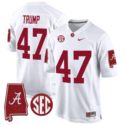 Alabama Crimson Tide 2024 Alabama Map Patch Game Jersey - All Stitched