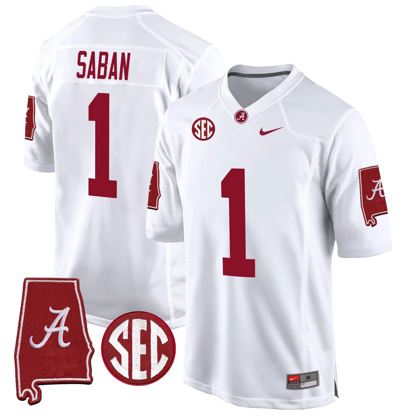 Alabama Crimson Tide 2024 Alabama Map Patch Game Jersey - All Stitched
