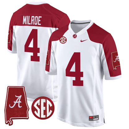 Alabama Crimson Tide 2024 Alabama Map Patch Game Jersey - All Stitched