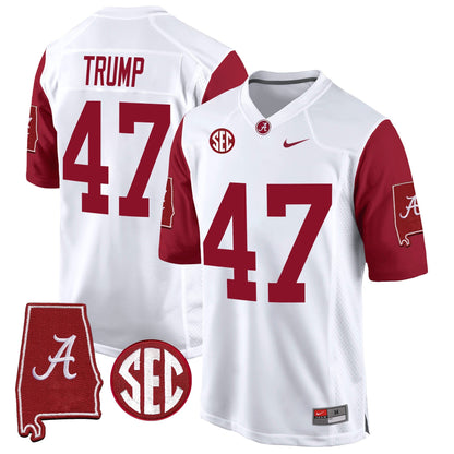 Alabama Crimson Tide 2024 Alabama Map Patch Game Jersey - All Stitched