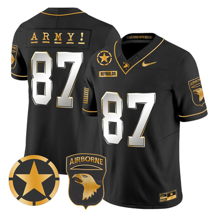 Army Black Knights 101st Airborne Division Patch 2024 Gold Vapor Limited Jersey - All Stitched