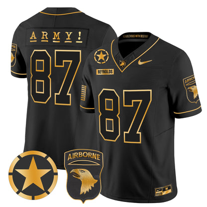 Army Black Knights 101st Airborne Division Patch 2024 Gold Vapor Limited Jersey - All Stitched