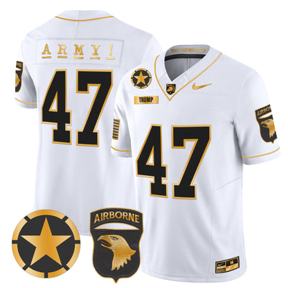 Army Black Knights 101st Airborne Division Patch 2024 Gold Vapor Limited Jersey - All Stitched