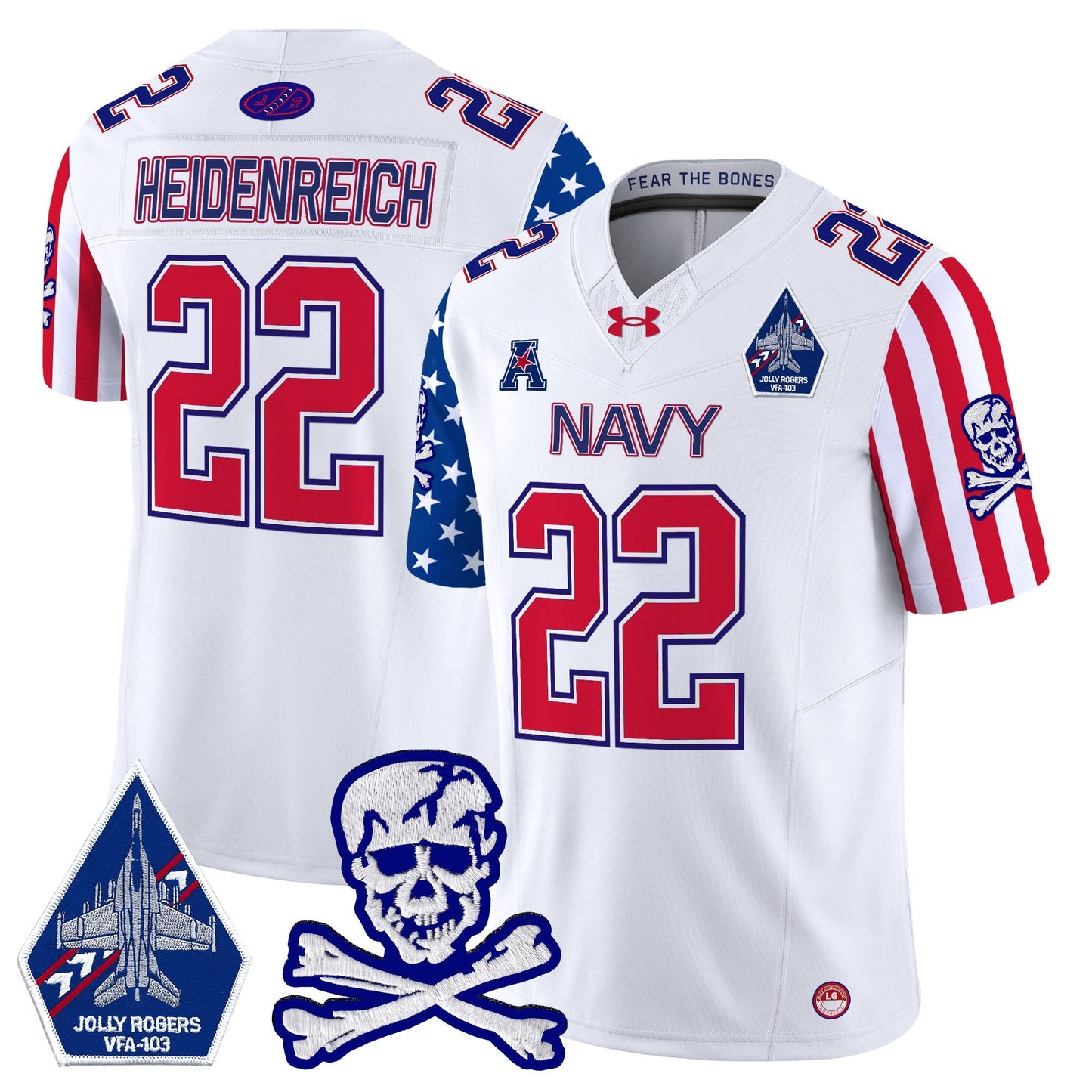 Navy Midshipmen 2024 American Style Vapor Limited Jersey - All Stitched