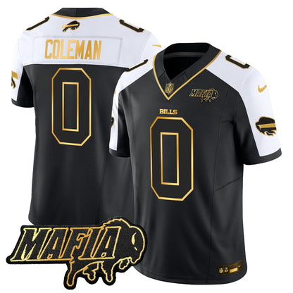 BUF 2024 Bills Mafia Patch Gold Vapor Limited Jersey - All Stitched