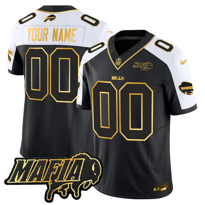 Buffalo Bills 2025 Bills Mafia Patch Gold Vapor Limited Custom Jersey - All Stitched