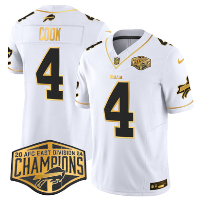 Bills 2024 AFC East Division Champions Gold Vapor Limited Jersey - All Stitched