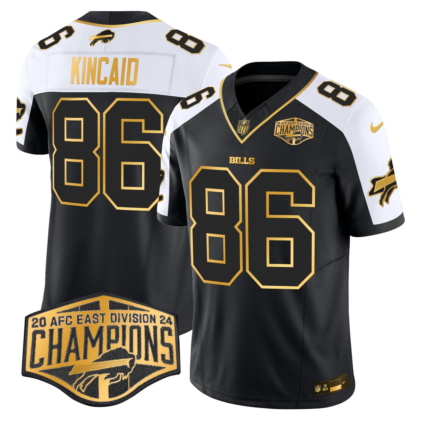 Bills 2024 AFC East Division Champions Gold Vapor Limited Jersey - All Stitched