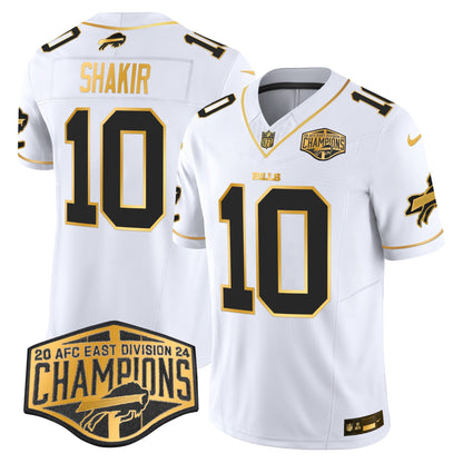 Bills 2024 AFC East Division Champions Gold Vapor Limited Jersey - All Stitched