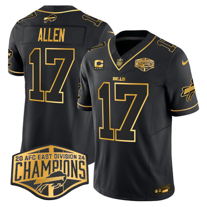 Bills 2024 AFC East Division Champions Gold Vapor Limited Jersey - All Stitched