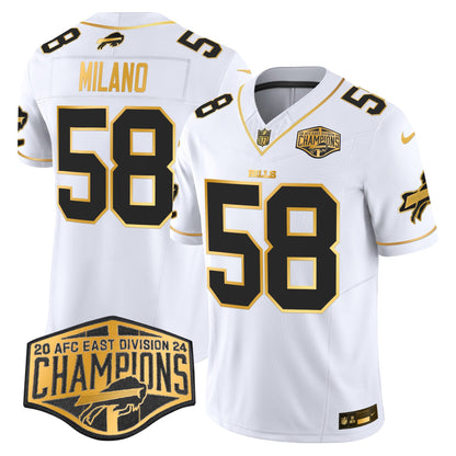 Bills 2024 AFC East Division Champions Gold Vapor Limited Jersey - All Stitched