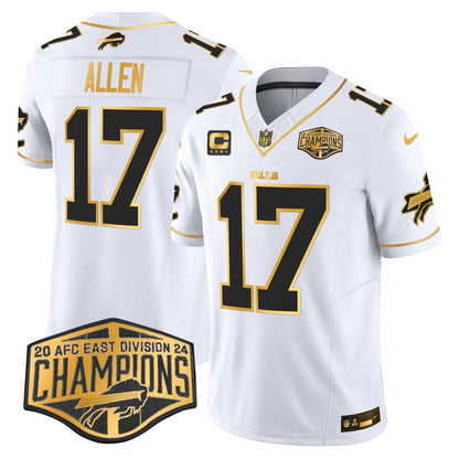 Bills 2024 AFC East Division Champions Gold Vapor Limited Jersey - All Stitched