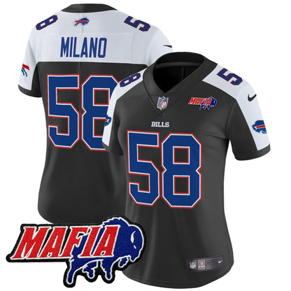 Women's BUF 2024 Bills Mafia Patch Vapor Limited Jersey - All Stitched