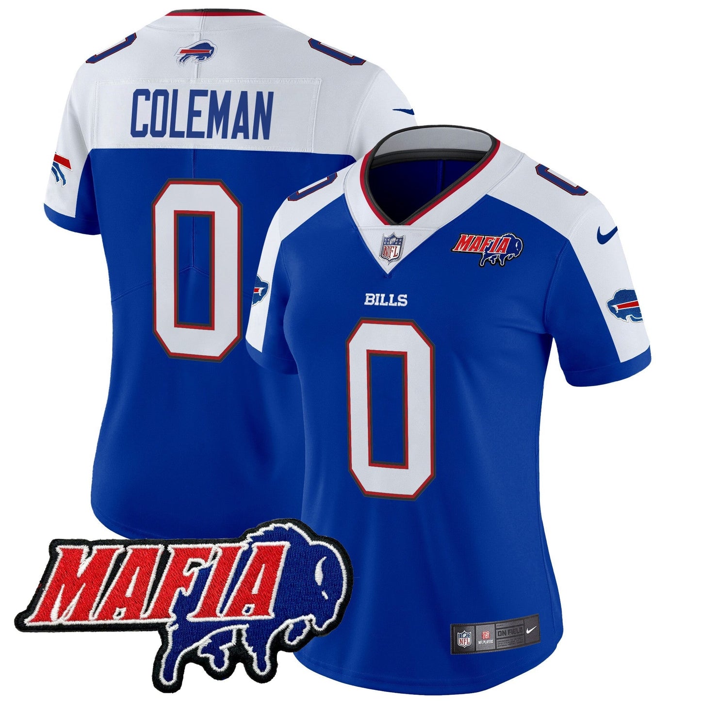 Women's BUF 2024 Bills Mafia Patch Vapor Limited Jersey - All Stitched