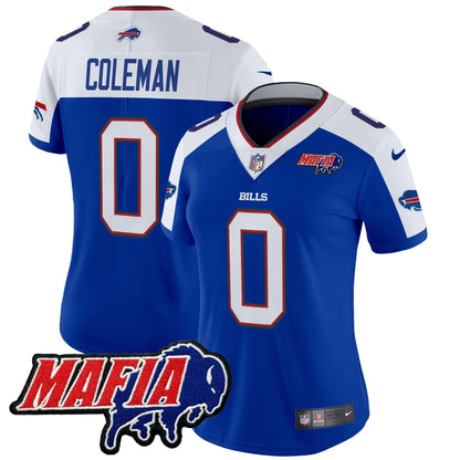 Women's BUF 2024 Bills Mafia Patch Vapor Limited Jersey - All Stitched