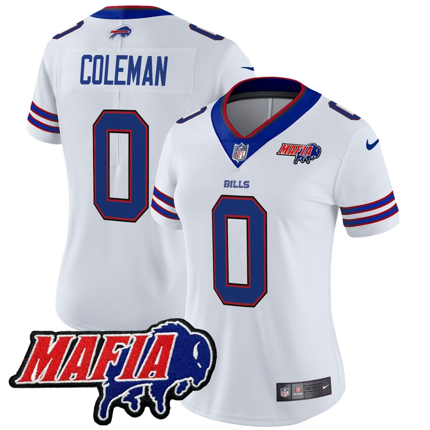 Women's BUF 2024 Bills Mafia Patch Vapor Limited Jersey - All Stitched