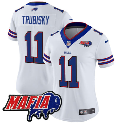 Women's BUF 2024 Bills Mafia Patch Vapor Limited Jersey - All Stitched