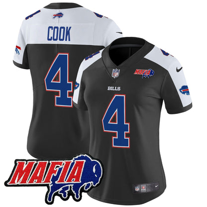 Women's BUF 2024 Bills Mafia Patch Vapor Limited Jersey - All Stitched