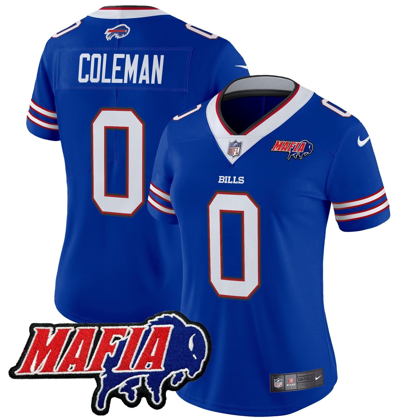 Women's BUF 2024 Bills Mafia Patch Vapor Limited Jersey - All Stitched