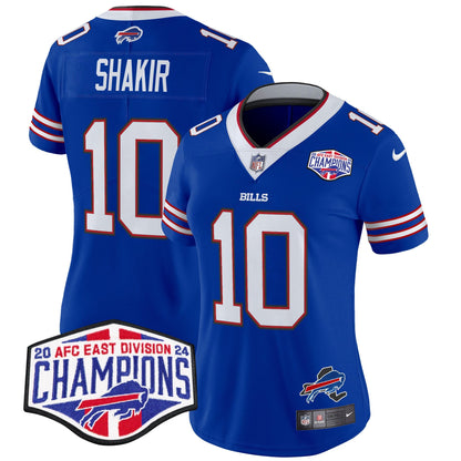 Women's Bills 2024 AFC East Division Champions Vapor Limited Jersey - All Stitched