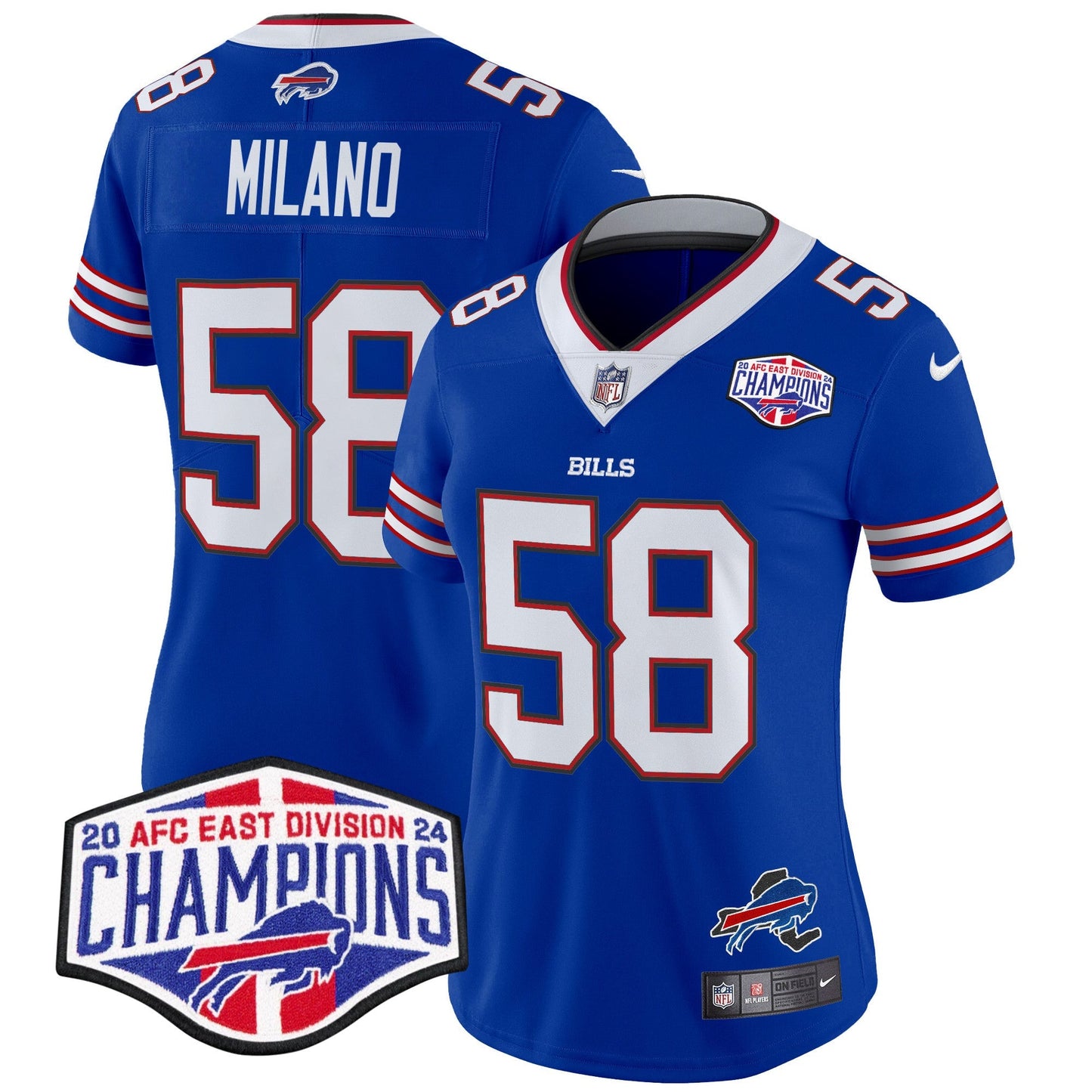 Women's Bills 2024 AFC East Division Champions Vapor Limited Jersey - All Stitched