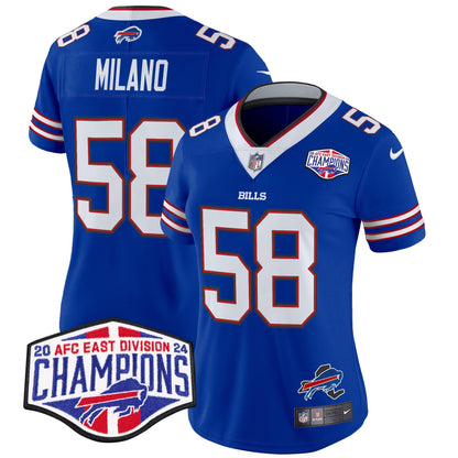 Women's Bills 2024 AFC East Division Champions Vapor Limited Jersey - All Stitched